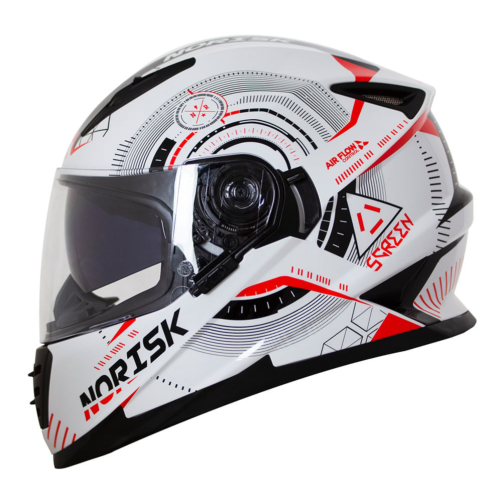 CAPACETE NORISK SOUL SCREEN BRANCO