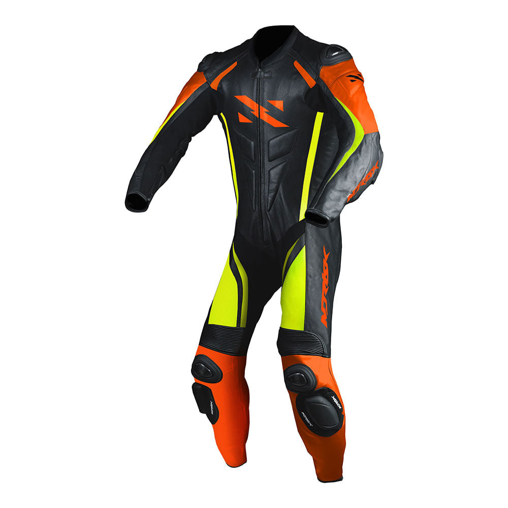 MACACÃO NORISK SS PRETO/LARANJA/AMARELO