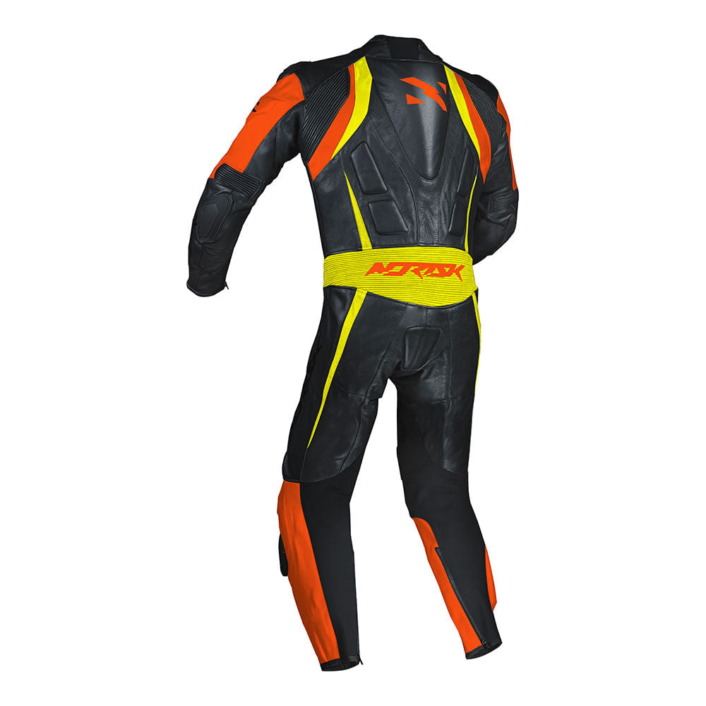 MACACÃO NORISK SS PRETO/LARANJA/AMARELO