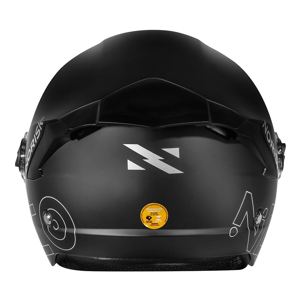 CAPACETE NORISK NEO MONOCOLOR PRETO FOSCO
