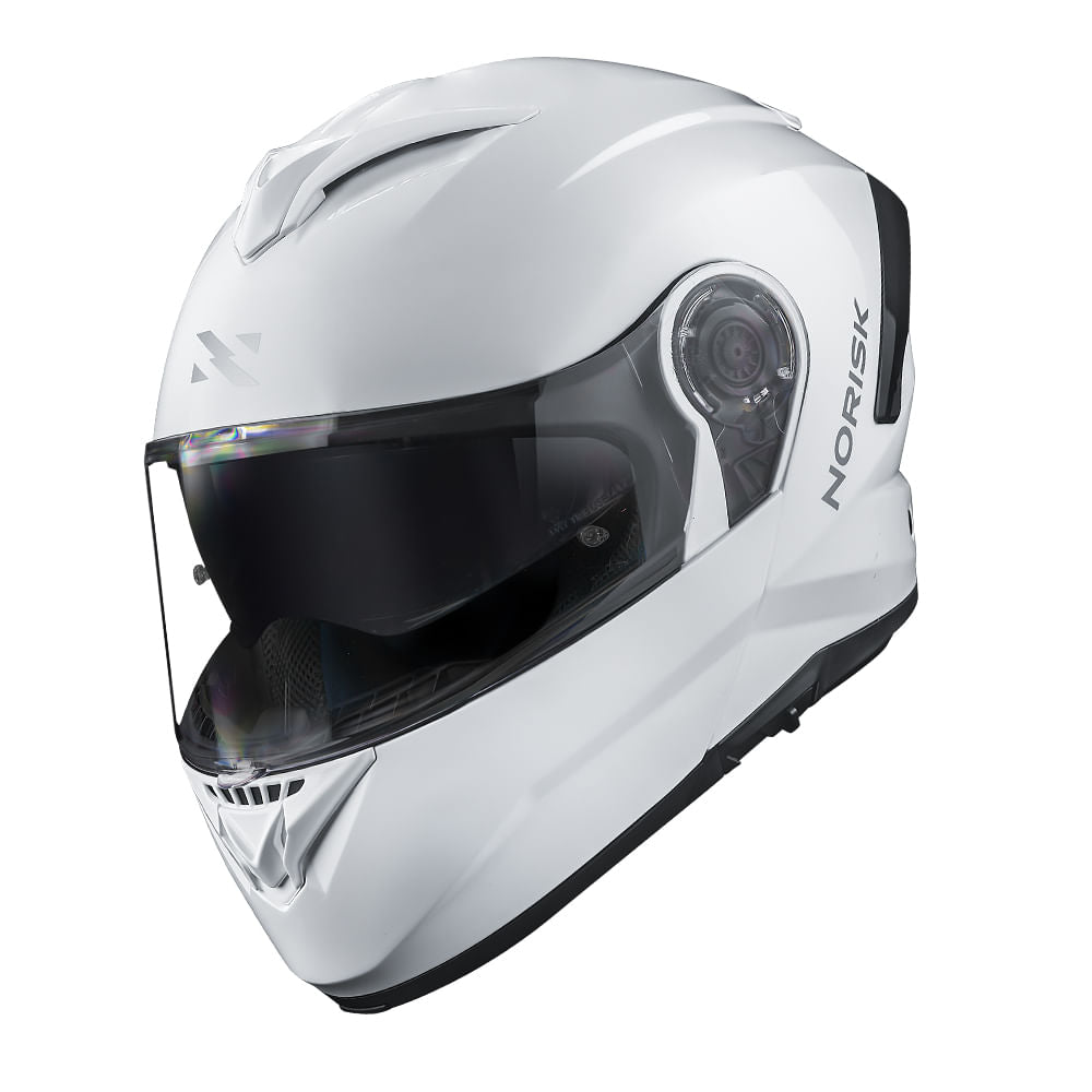 CAPACETE NORISK FORCE II MONOCOLOR BRANCO