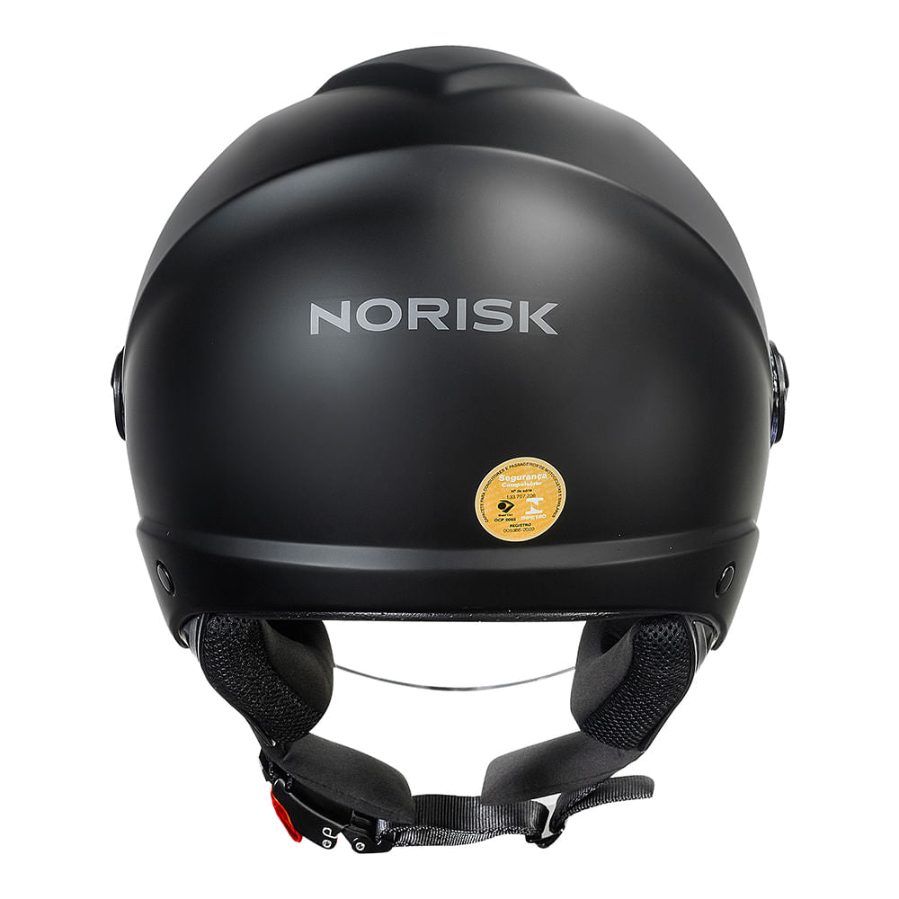 CAPACETE NORISK ORION SV MONOCOLOR PRETO FOSCO