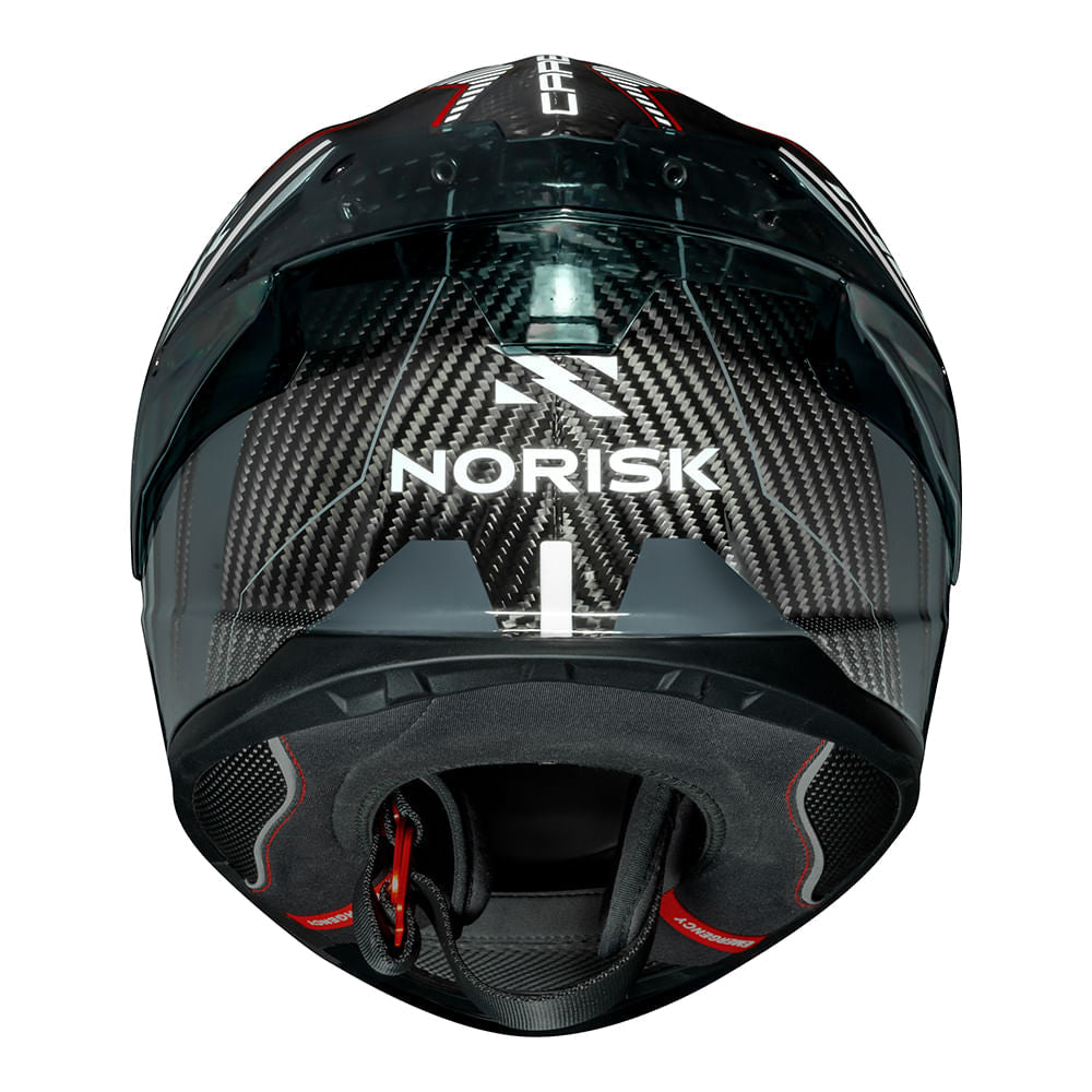 CAPACETE NORISK CARBON R TEAM VERMELHO