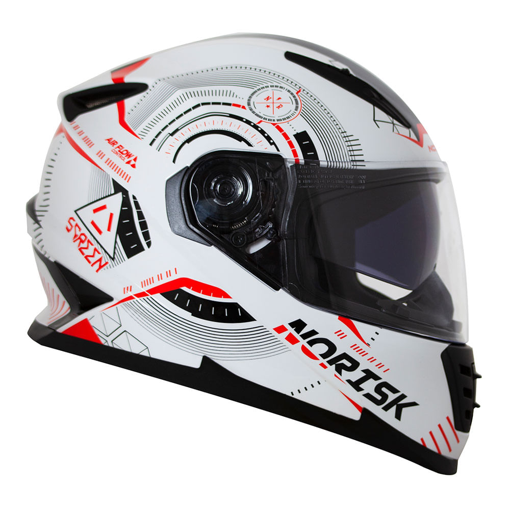 CAPACETE NORISK SOUL SCREEN BRANCO